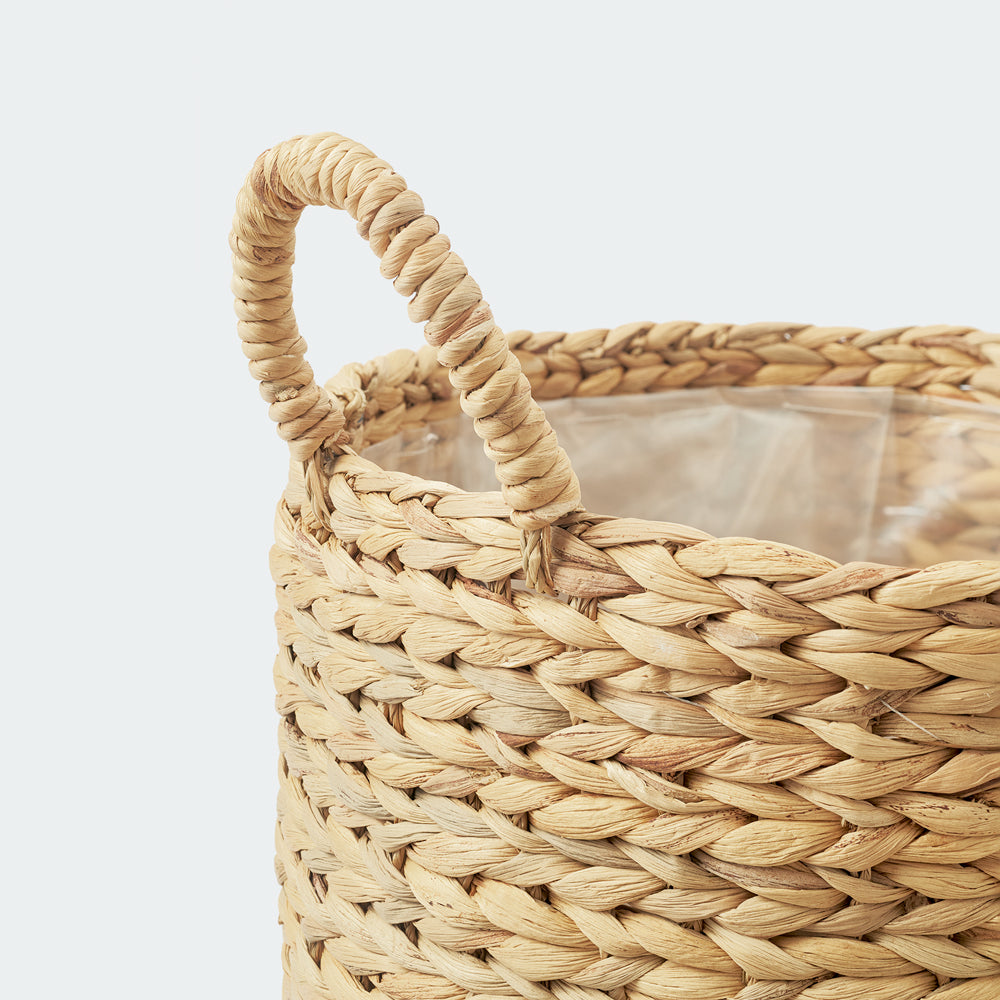 Large Hyacinth Standing Basket Set with Handles
