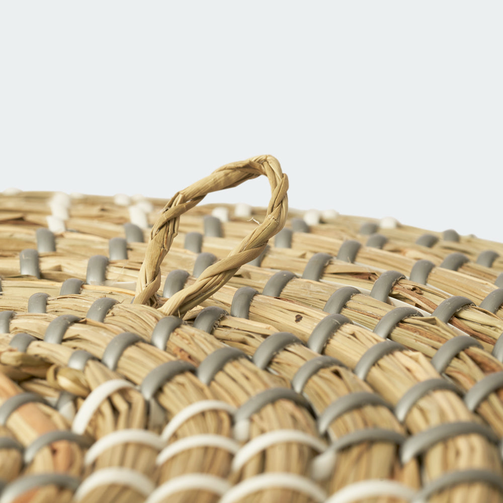Seagrass Wall Basket Decor Set - Floral and Spiral Designs