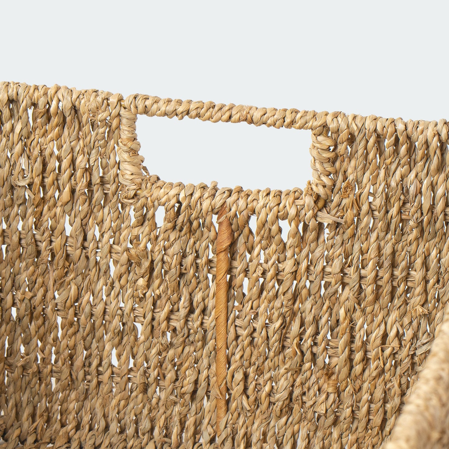 Rectangular Seagrass Lidded Wicker Basket Set of 4