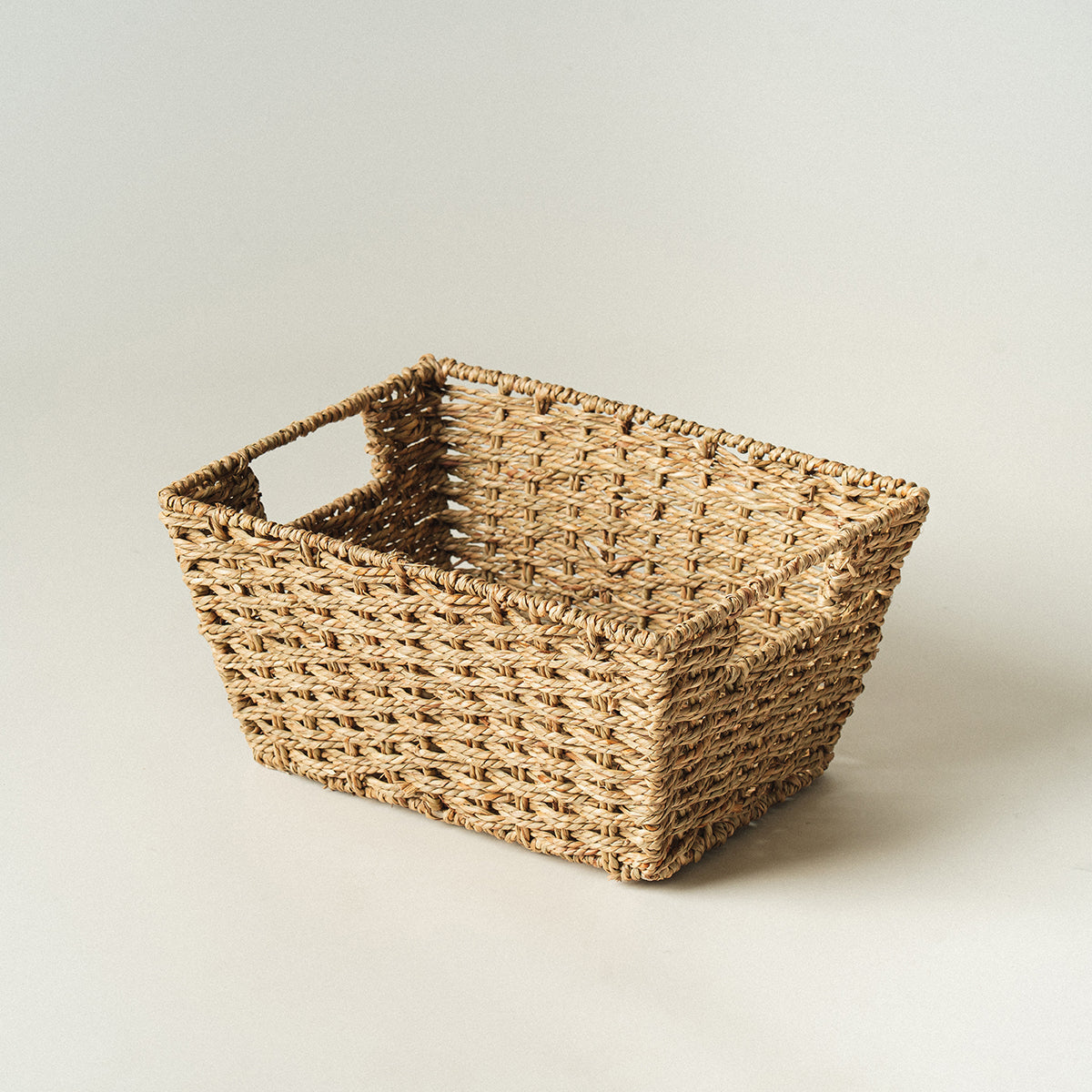 Twisted Rectangular Seagrass Wicker Basket