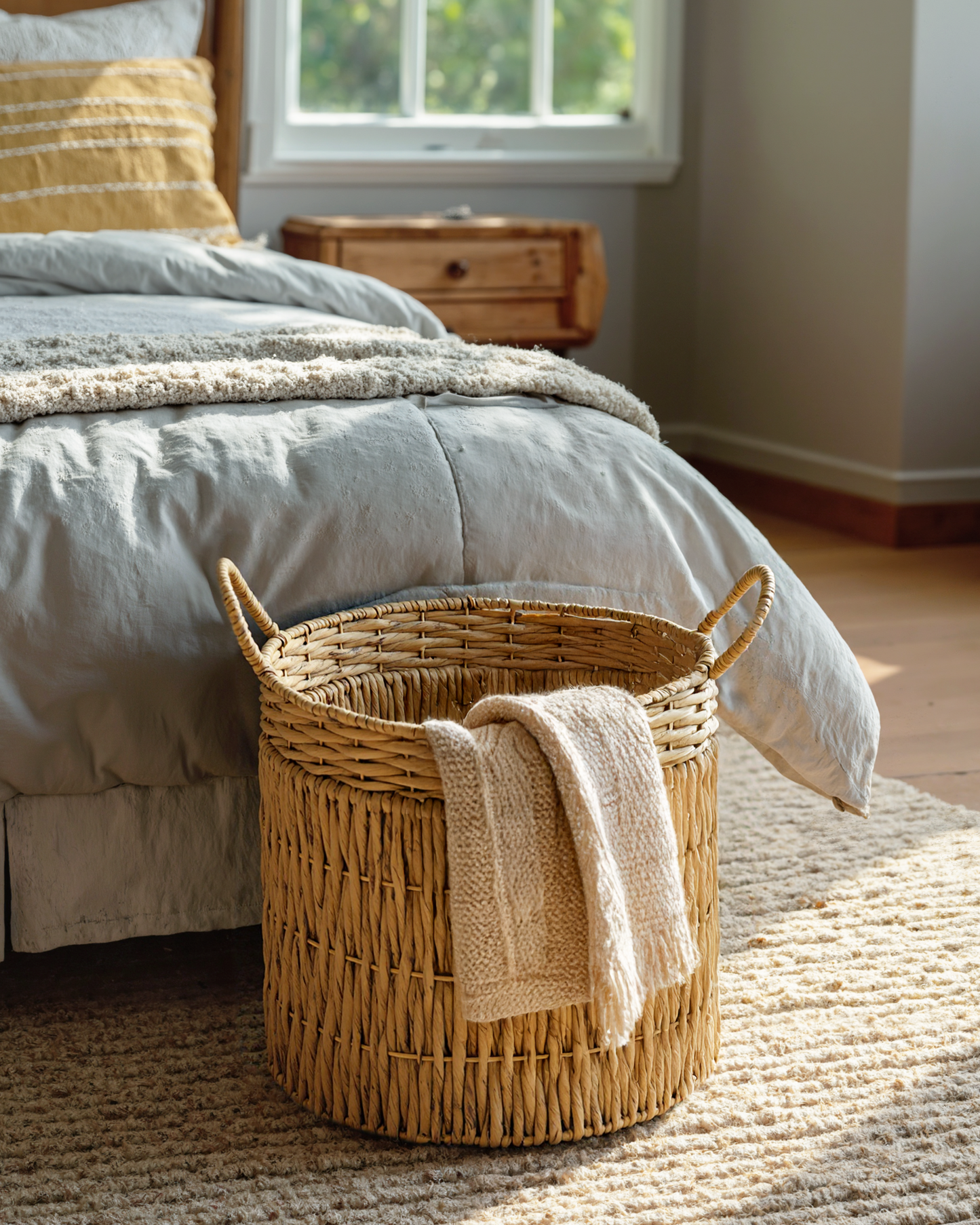 Oversize Water Hyacinth Storage Basket Collection, Set of 6