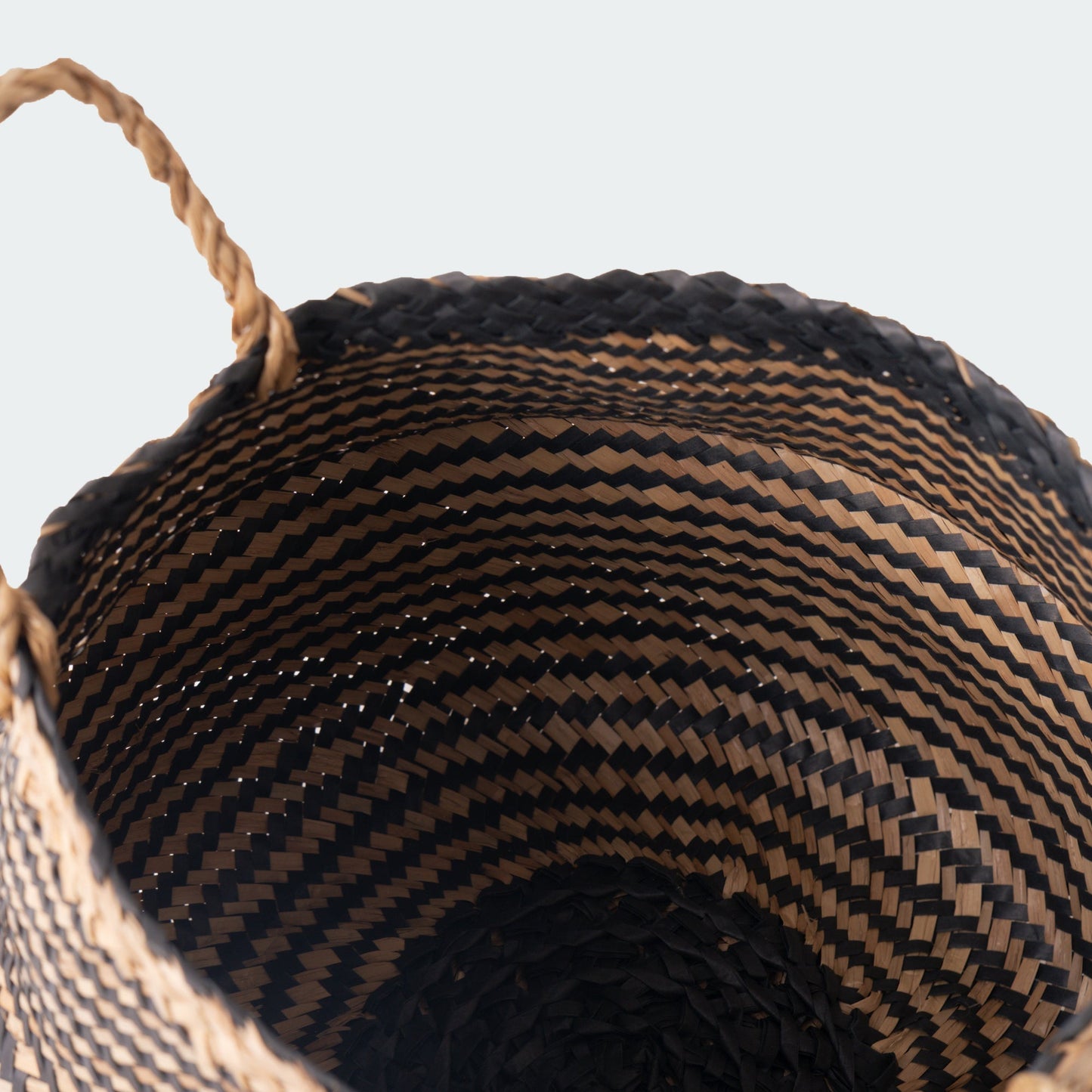 Bold Pattern Seagrass Wicker Planter Vase Set