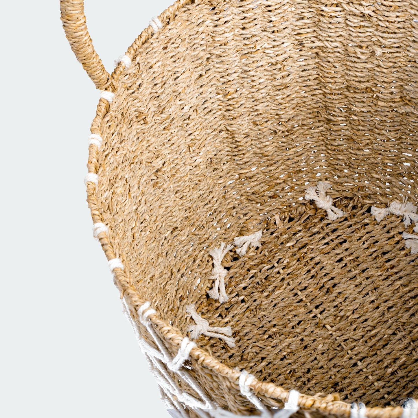 Large Macrame Seagrass Basket, Set of 3