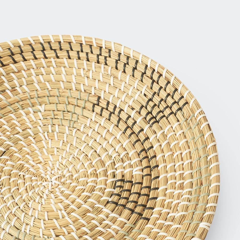 Seagrass Wall Basket Decor Set - Floral and Spiral Designs