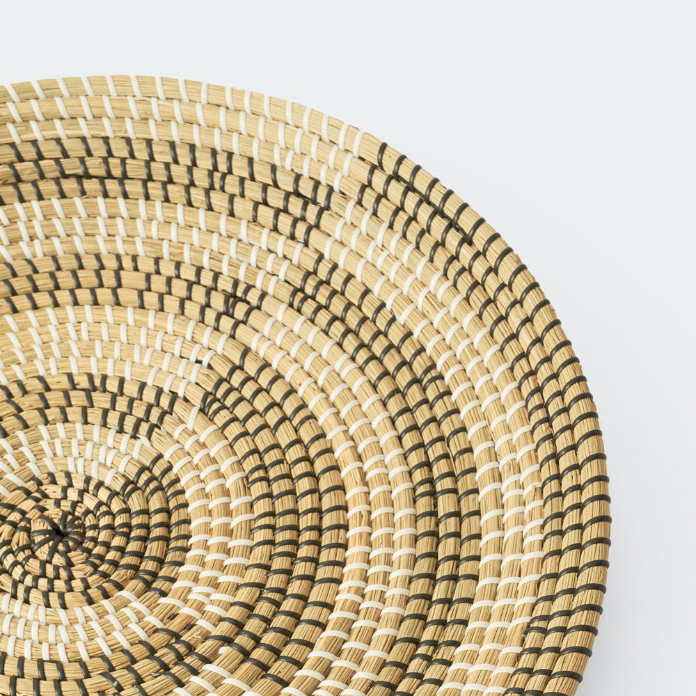 Seagrass Wall Basket Decor Set - Floral and Spiral Designs