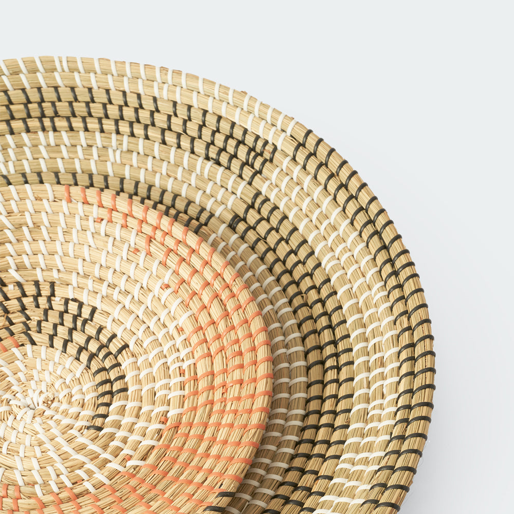 Seagrass Wall Basket Decor Set - Floral and Spiral Designs