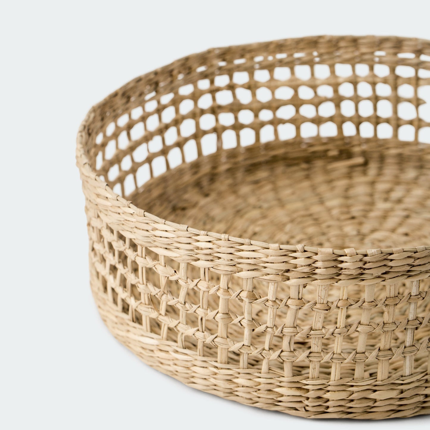 Open Twisted Seagrass Wicker Basket Set of 3