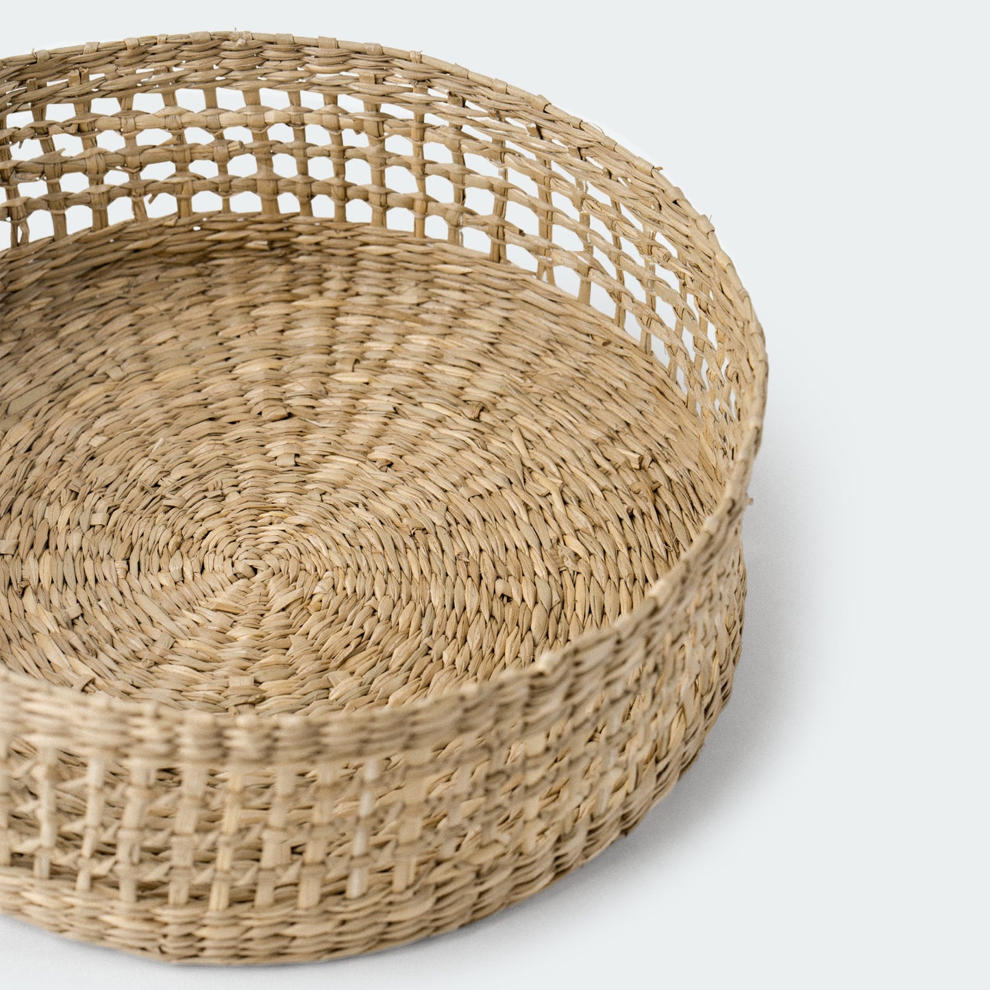Open Twisted Seagrass Wicker Basket Set of 3