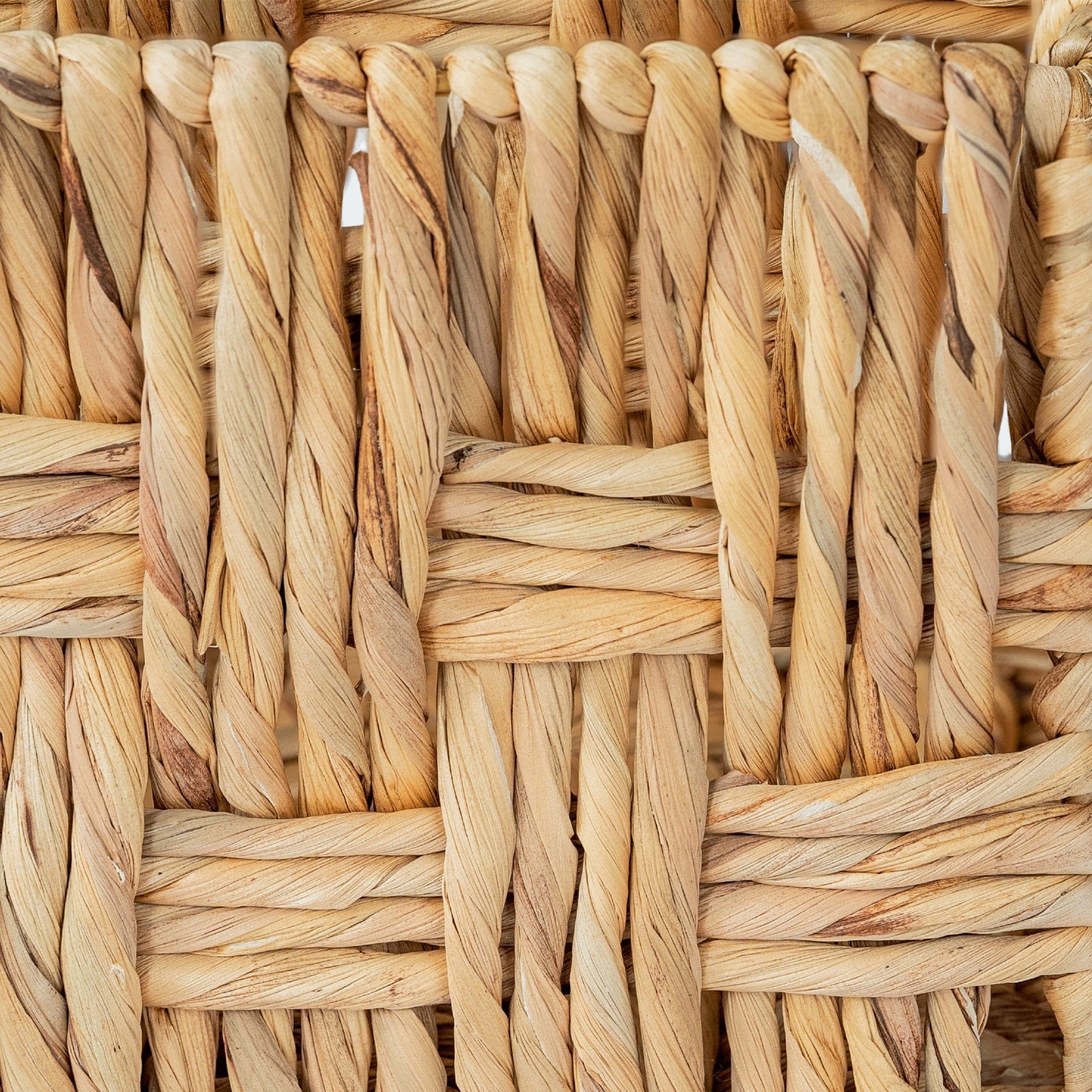 Twisted Rectangular Hyacinth Basket, Set of 2